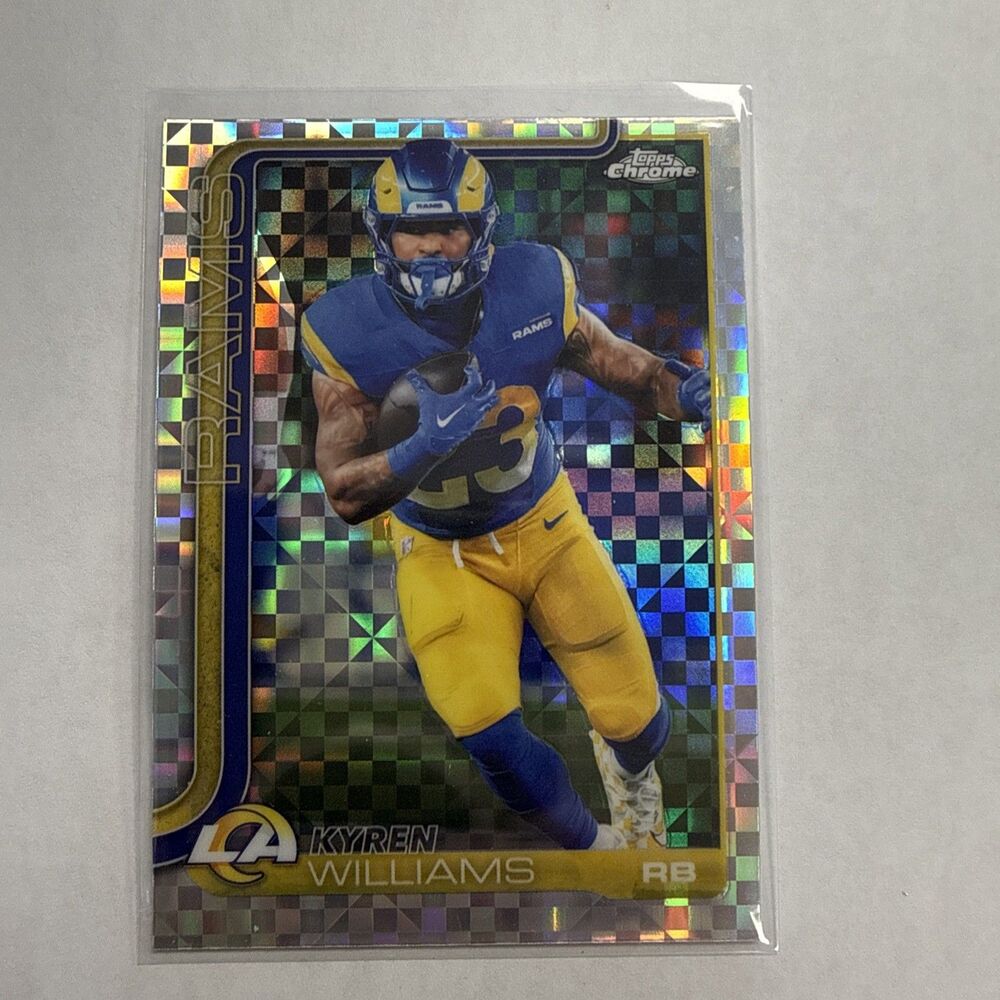 Topps Chrome 2025 Kyren Williams Checkerboard #168 Los Angeles Rams